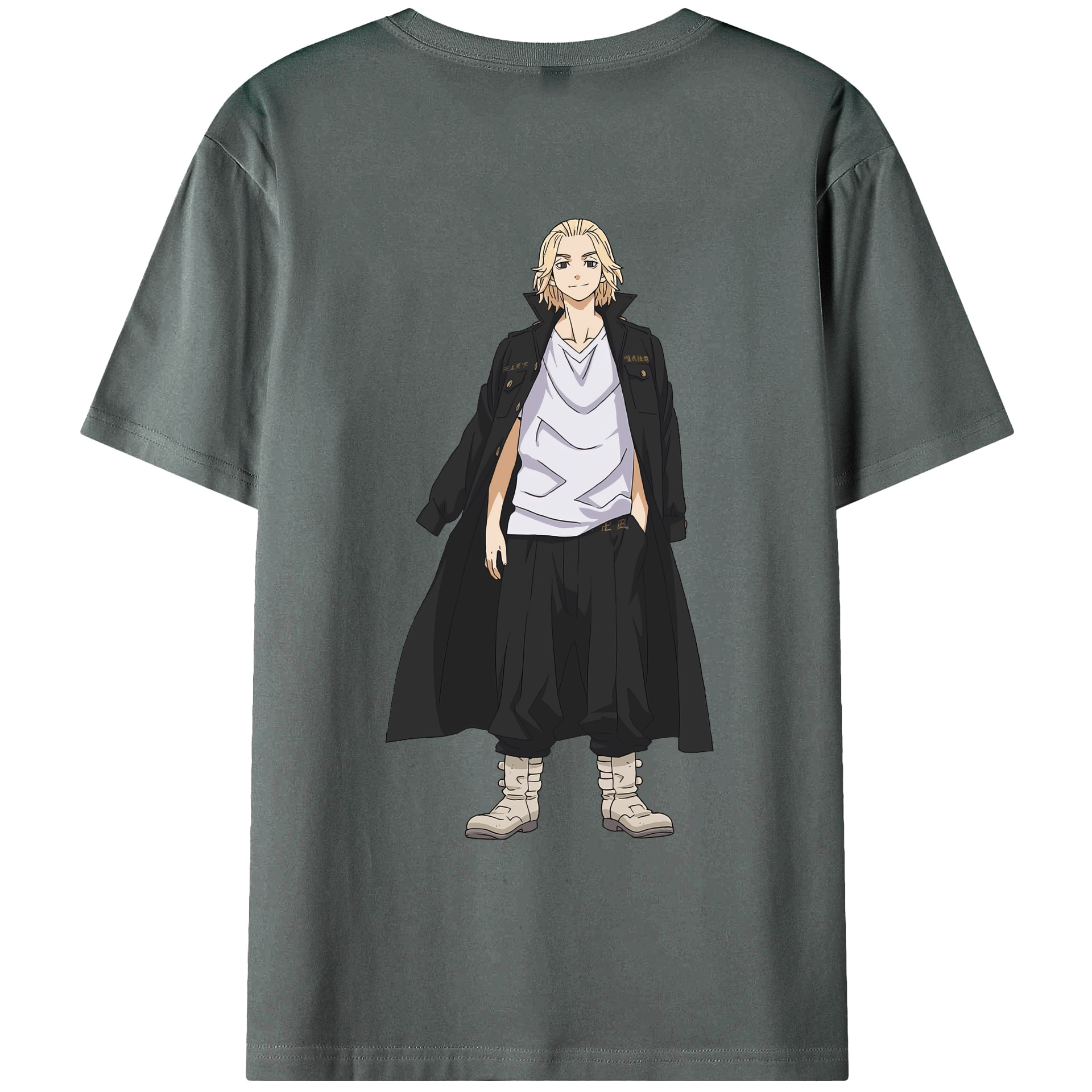 （画像用） 東京リベンジャーズ Tokyo Revengers 綿100％ メンズ半袖Tシャツ（バックプリント） 通気性
